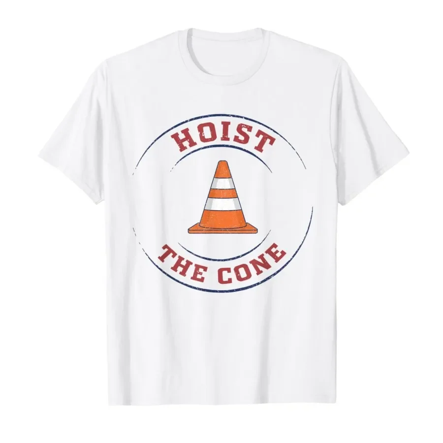 Hoist the Cone Baseball Meme T-shirt For Men Women 100% Cotton T Shirts Short Sleeve Tops 0406-1