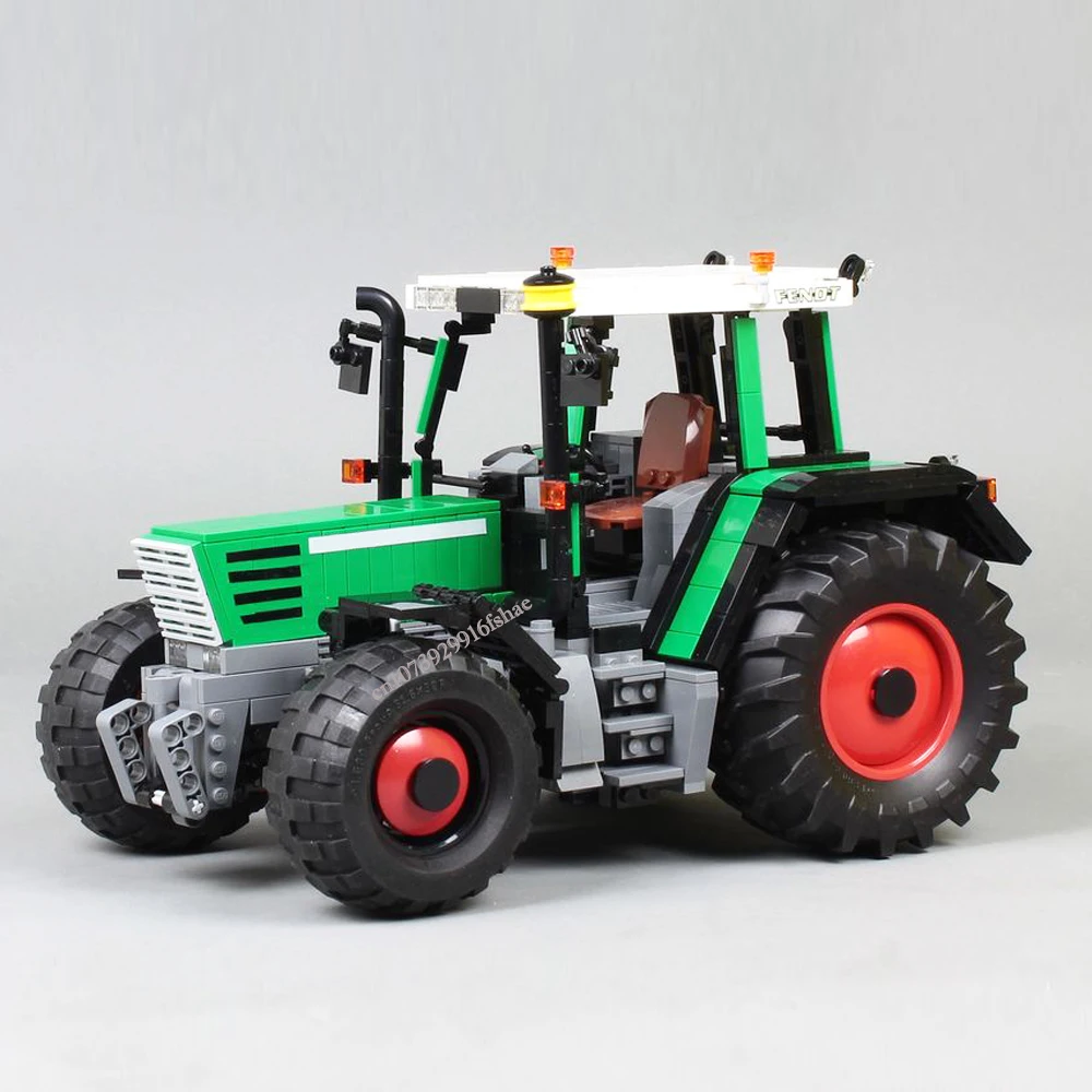 Moc rc farm fendt Favort請負業者とティッパートレーラー、DIYクリエイティブアイデア、子供のおもちゃのギフト、テクノロジーブロック、1:17、514c、550