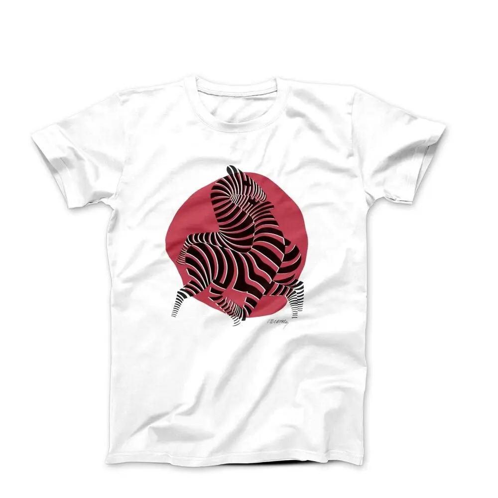 Vasarely Zebras (1937) Art T-shirt High Quality 100%Cotton Short Sleeve