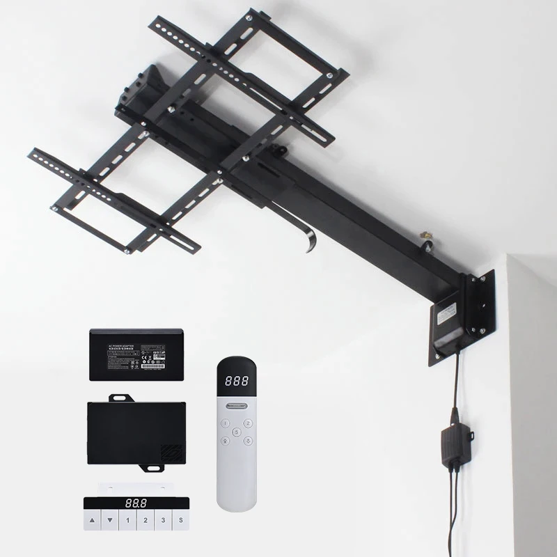 Imagem -06 - Elétrica tv Lifting Stand para Grande Lcd Led Gabinete Mount Lifter Pode Ser Instalado de Cabeça para Baixo 1500 mm Curso 120kg de Carga 30 100