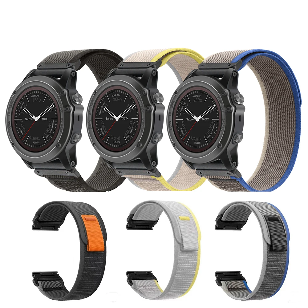 Quickfit 20 22 26 mm Trail Loop Strap For Garmin Watch Fenix 5 6 6S 7 Pro 7S 7X 8 AMOLED 43 47 51 Enduro 1 2 3 Approach S70 Band image 3