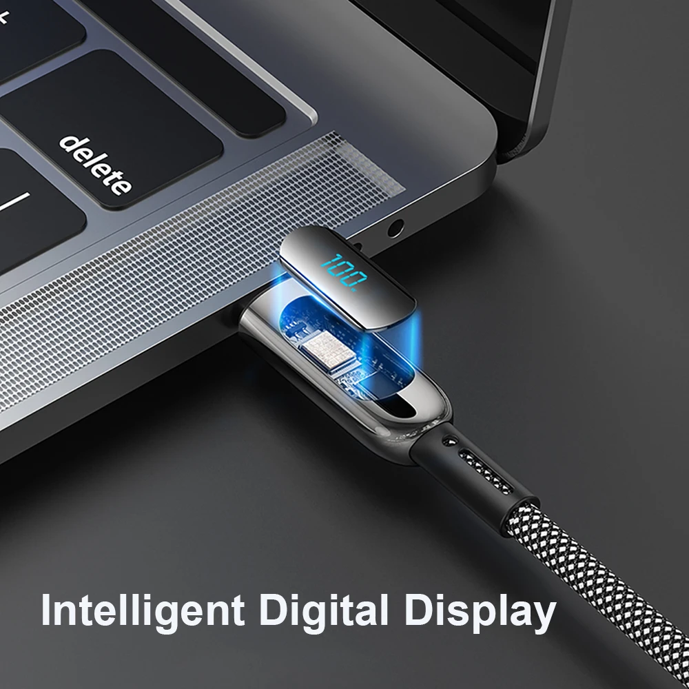 WiWU 100PD Type C Fast Charging Cable for MacBook/Samsung Digital Display USB C 3.1 Magnetic Cable for Lightning PD30W Charging