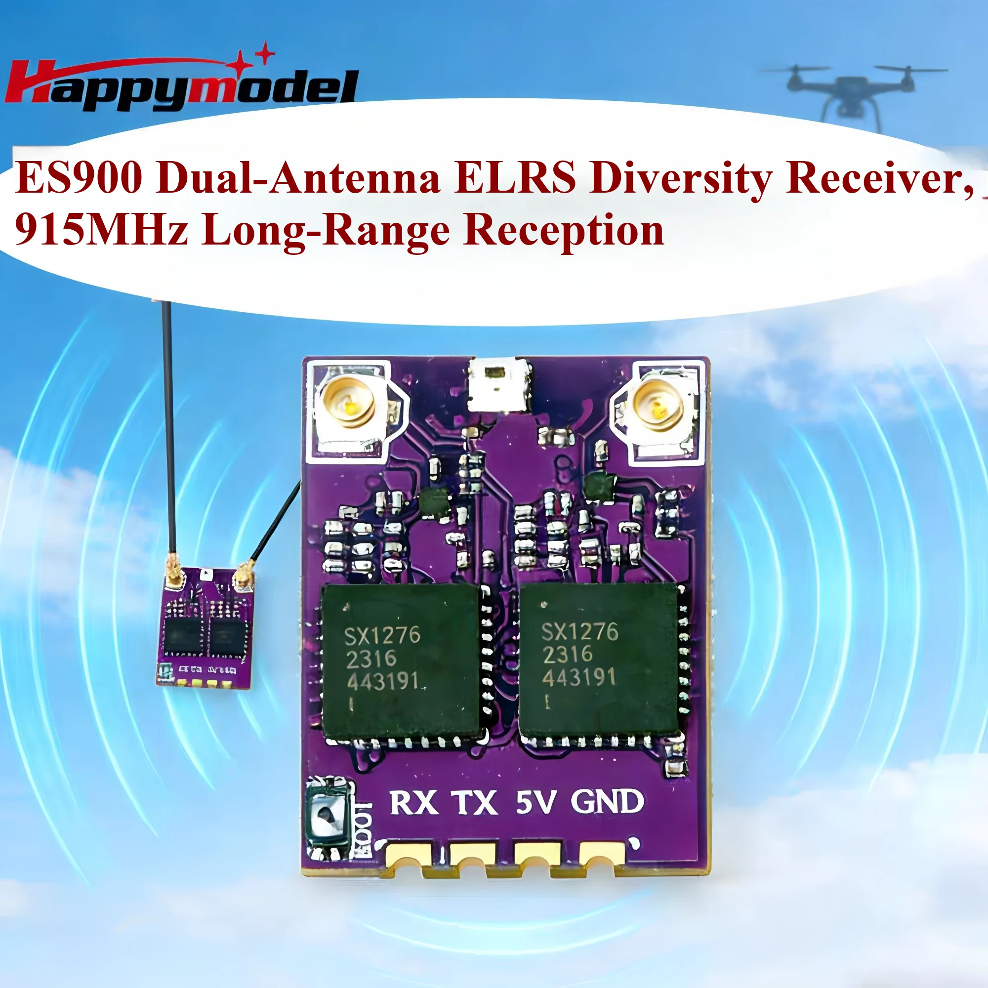 Happymodel ES900 DUAL RX ELRS  - Drone Helicopter Rc ulasan dan harga