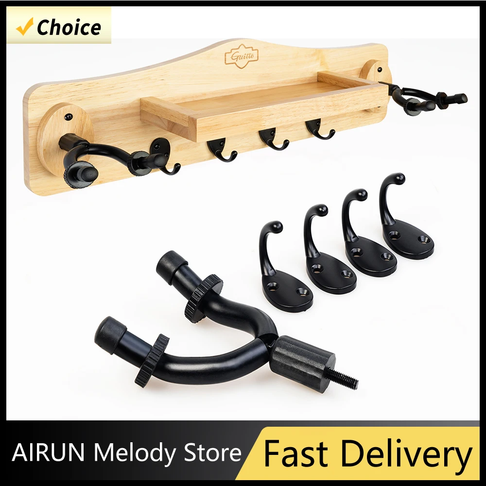 

GUITTO GGS-09 /GGS-10 Guitar Holder Wall Mount Stand Bass Mandolin Banjo Ukulele Hook Wall Hangers Bracket Parts & Accessories