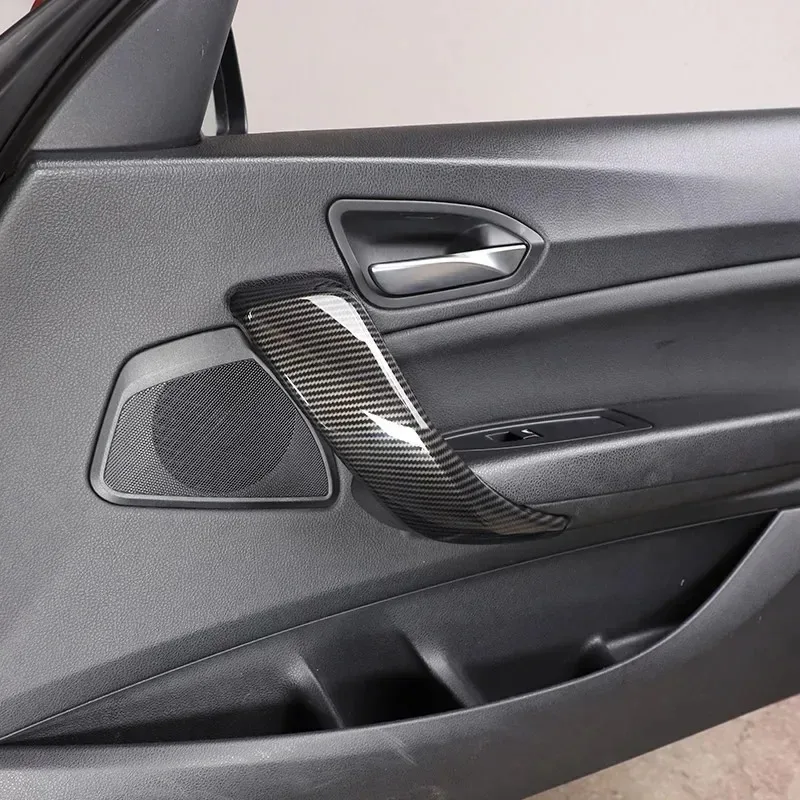 For BMW 1 2 Series F20 F21 F22 F23 2012-2018 ABS Carbon Fiber Car Inner Door Armrest Handle Cover Trim Interior Car Accessories view 4