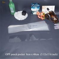 Clear Cellophane Bags 8x40cm / 12*60cmTransparent Opp Flat Pocket Cosmetic Bag Clear Storage Bags Plastic Gift Bags