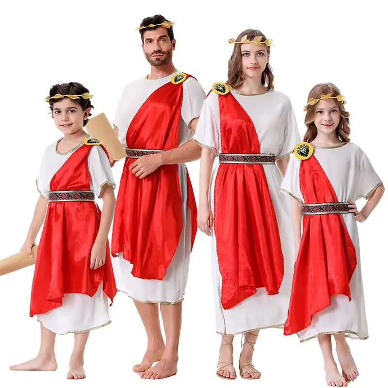 

Halloween Roman Arab Cosplay Costume Adult Children Stage Performance Couple Style Parent-Child Match Ancient Roman Theme
