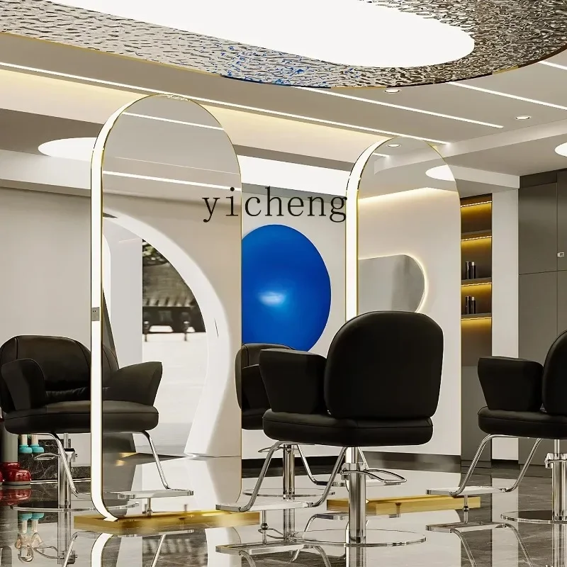 Barber Shop Mirror Table High-end Trendy Store Hair Salon Mirror Hair Salon Special-X12
