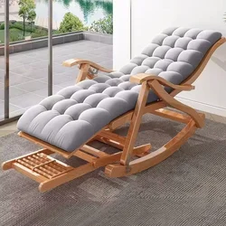 Modern Folding Bamboo Rocking Chair Portable Lounge Chair Armchair Travel Beds Living Room Sun Loungers Outdoor Garden Furniture