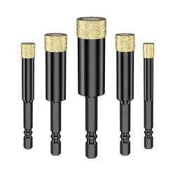 Dry Diamond Drill Bits Set for Granite Ceramic Marble Tile Stone Glass Hard Material Hex Shank Masonry Hole Saw Drill Bit 6-16mm