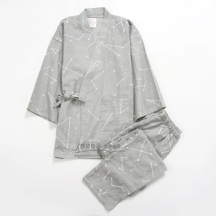 Pyjama Kimono à Manches Courtes pour Homme, Short d'Été Japonais, Simple, Rayé, en Coton, Sueur, Trempé à la Vapeur, Zones Me