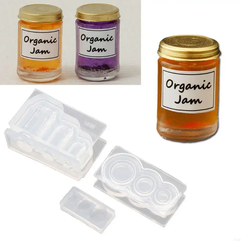 

D46E 3D Mini Bottle Resin Mold Water Jar Pendant Silicone Mold Jewelry Making