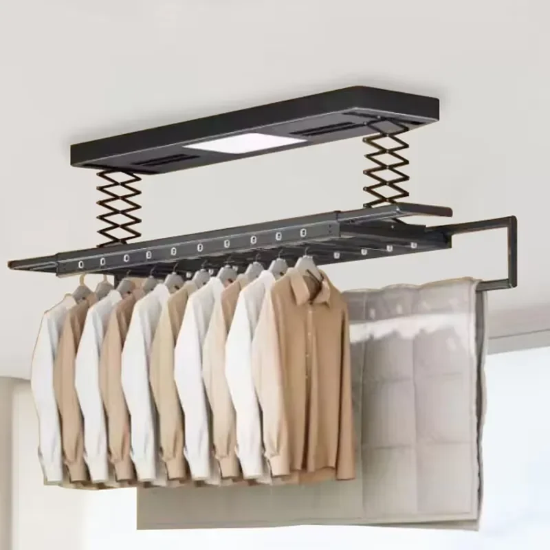 Intelligent Electric Drying Rack Adjustable Indoor Clothes Dryer with Remote Control Automatic Lift Ceiling Mounted Laundry