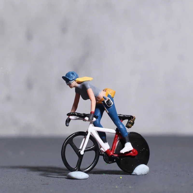 Figurine Miniature, modèle de vélo d'équitation, Table de sable, scène de petit homme, rapport 1:64, ornements de Collection