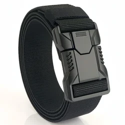 New Quick Release Pluggable Buckle Men Belt Breathable Elastic Outdoors Belts For Men Elastic Pants Belt