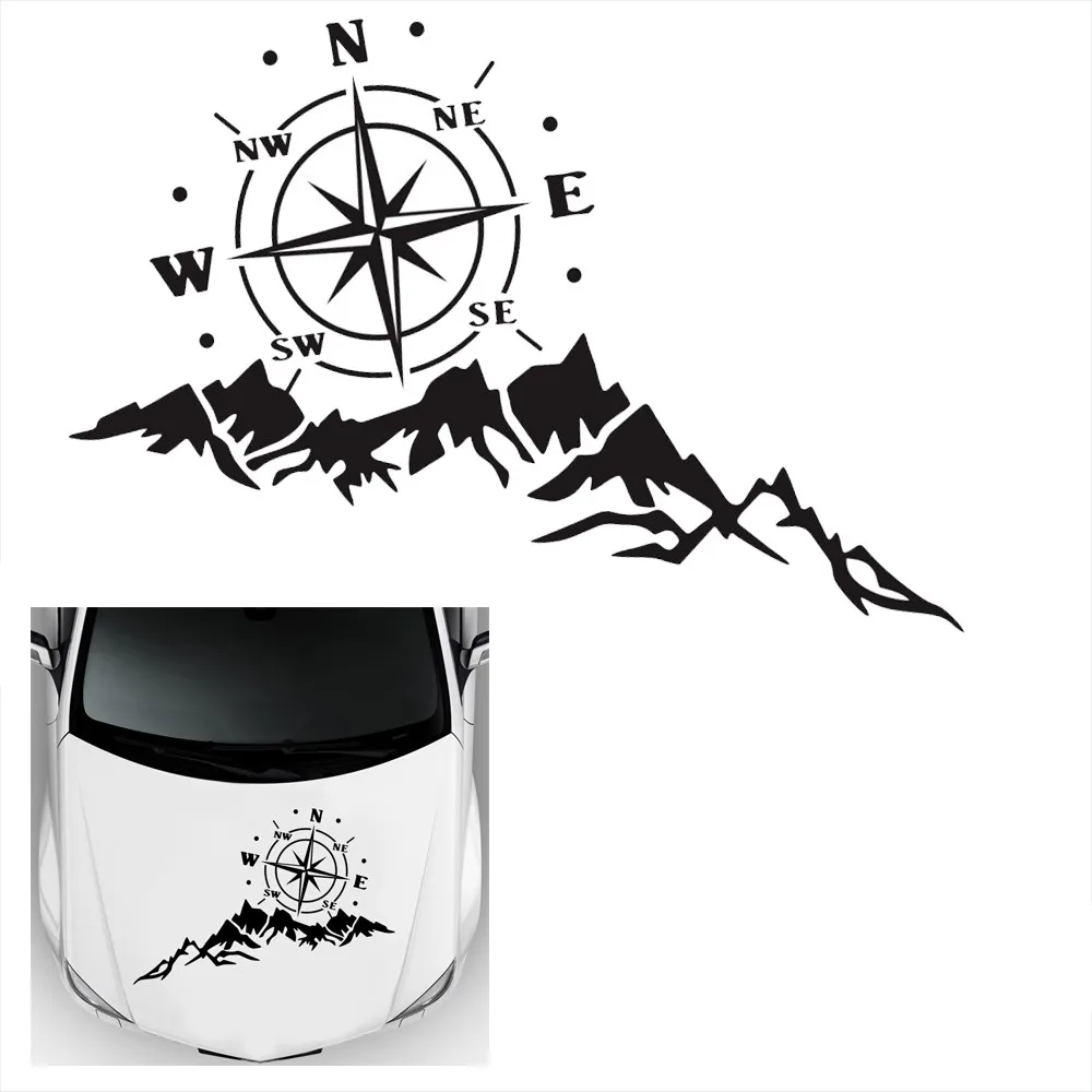 High quality New Body Sticker Graphics for motorhome Hood Mountain Compass PVC High temperature High quality New