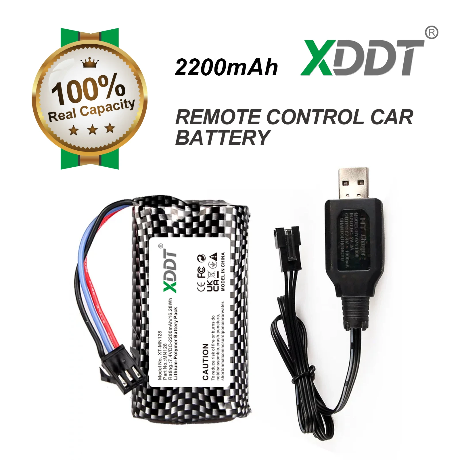 7.4V 2200mah Battery Charger MN82 Remote Control Car Battery MN128 MN78 LC79 for Watch Gesture Sensing Twisted RC Stunt Car SM3p