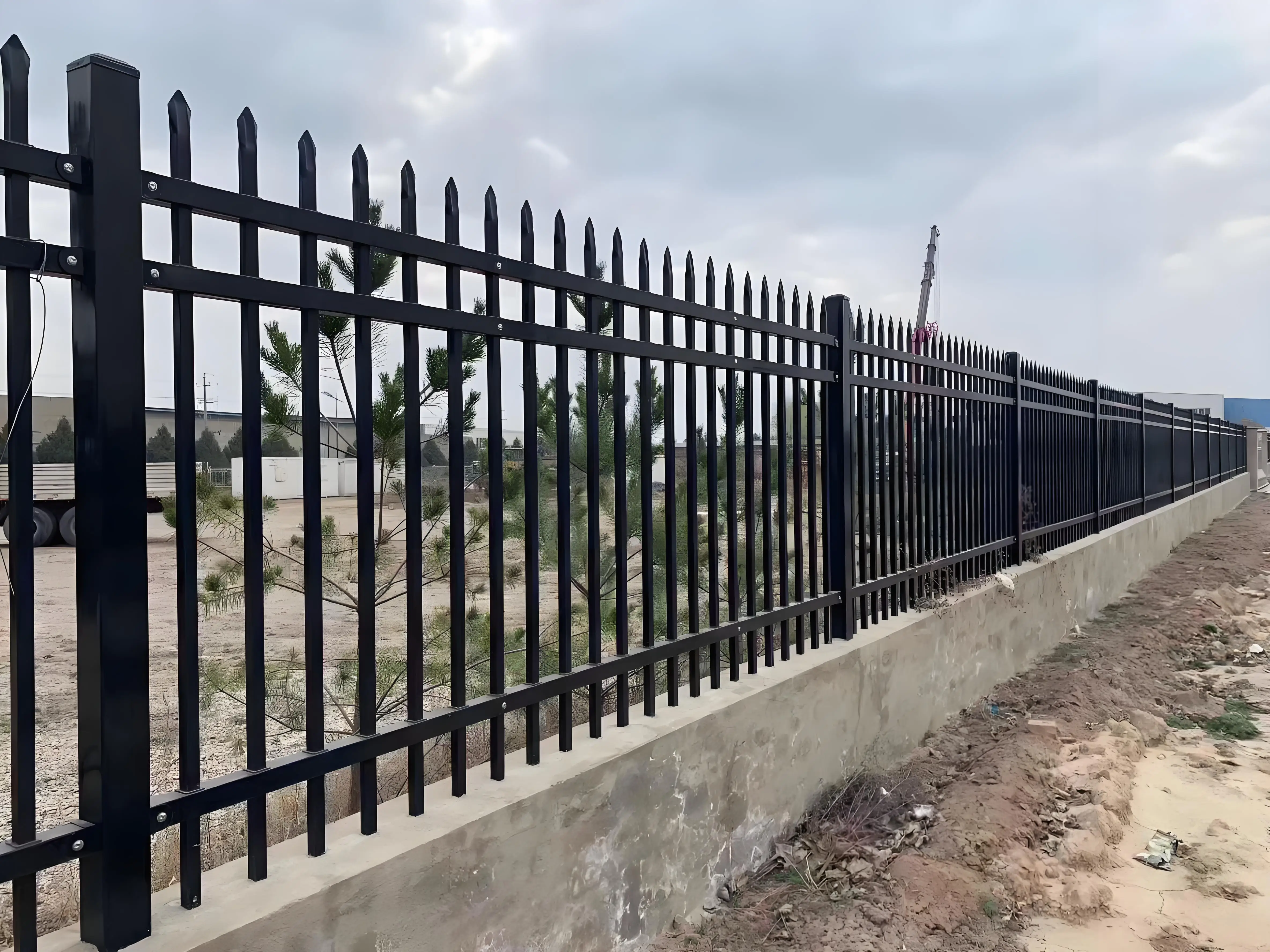 التخصيص الحديد الزهر حديقة سياج شرفة الدرابزين بارك المدرسة الضميمة جدار درابزين بناء الطريق السريع الأرضيات المقاوم للصدأ #6