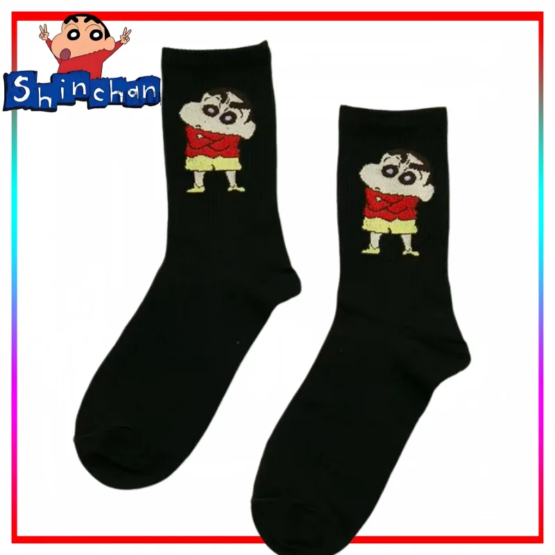 Crayon Boy Shin C-Chan Floor Socks Cartoon Crayon Boy Shin C-Chan Calf Socks Anime Merchandise Non-Slip and Sweat-Absorbing