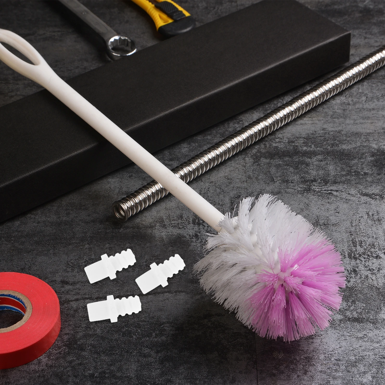 

20 шт., сменный разъем для ручки щетки для унитаза, прочный пластиковый самоблокирующийся адаптер для спирального соединения, фиксирующий адаптер для щетки