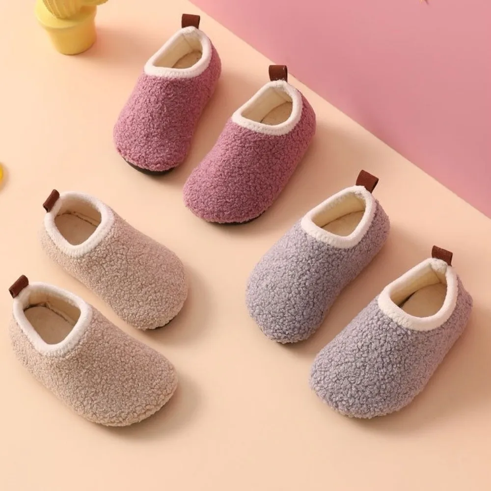 

New Thickned Cotton Slippers Warm Soft Sole Floor Shoes Anti-slip Home Shoes Winter