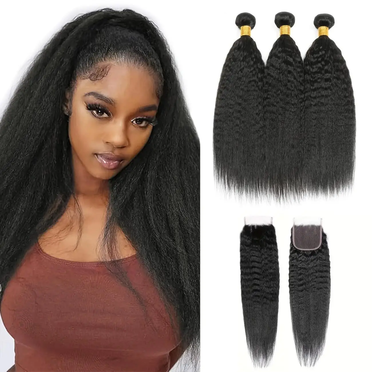 

Индийские прямые пучки волос яки с застежкой, человеческие волосы 4x4, застежка и пучки волос Remy, странные прямые пучки с застежкой