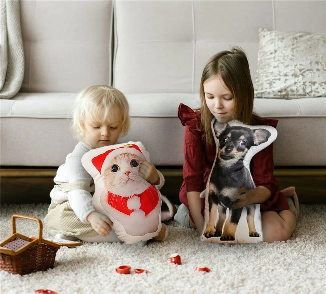 pet pillow with digital double-sided printing design, perfect for casual home decoration. It is an ideal choice