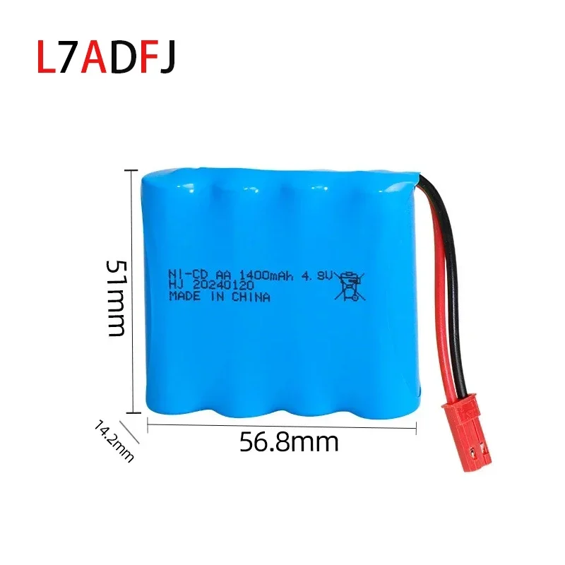 4.8V 1400mAh NI-CD Rechargeable Batteries With Charger AA NICD Battery Pack For Rc toys Cars Tanks Trucks Robots Guns Boats 1Pcs