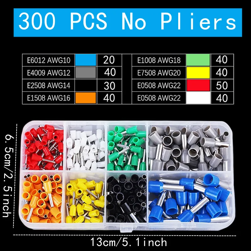 200/700/2120pcs Tubular Crimping Terminal VE Multiple Cold Crimp Terminal Pliers Set Electrical Equipment Wire Connector Pliers