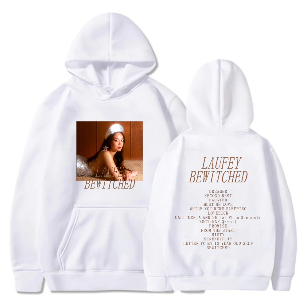 Laufey Hoodie 2023 New Album Bewitched Merch Long Sleeve Streetwear Men Women Hooded Sweatshirt 2023 New Fashion Clothes