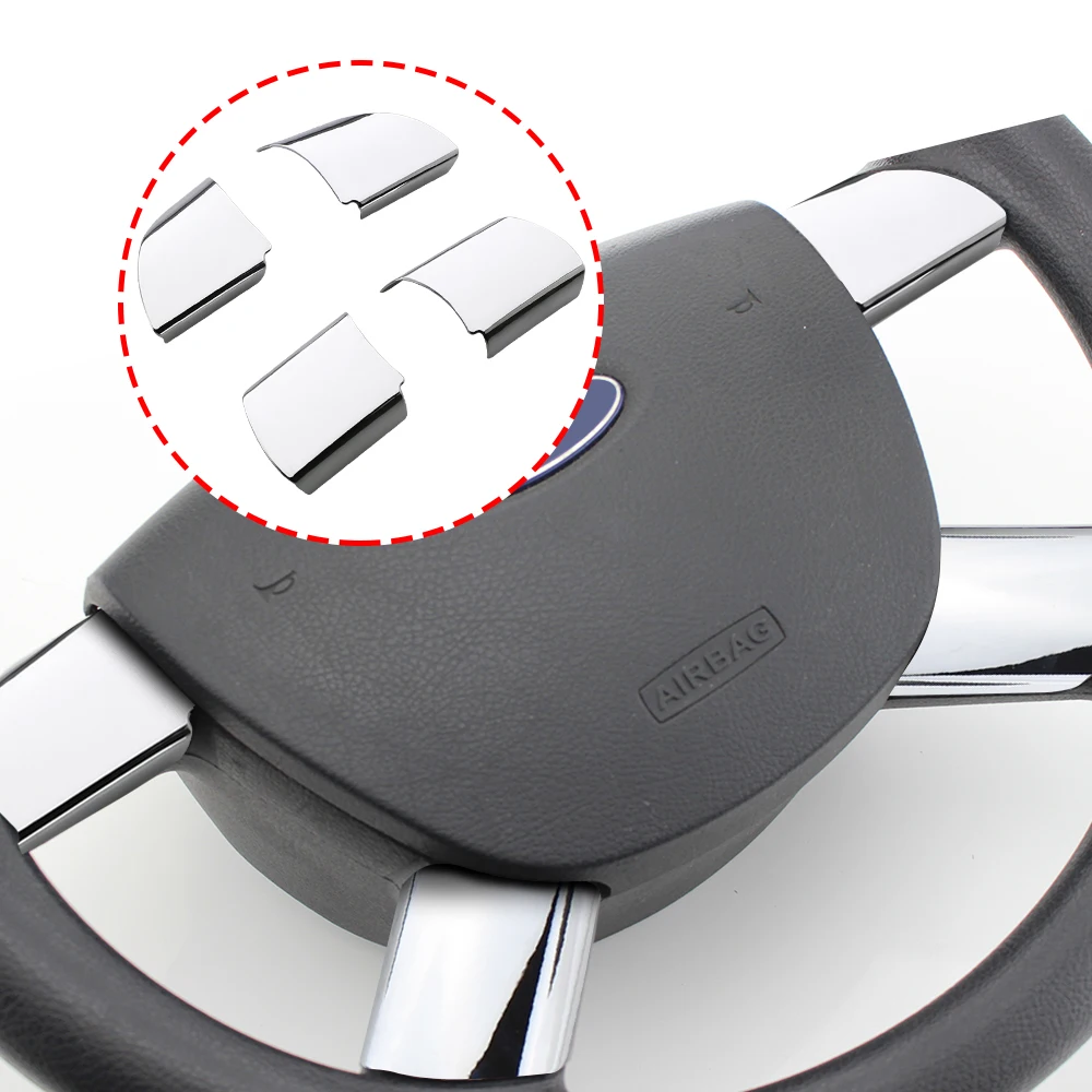 

Украшение с блестками на руле автомобиля для Ford Focus 2 MK2 2005-2012 ABS, внутренняя крышка кнопки рулевого управления, наклейка