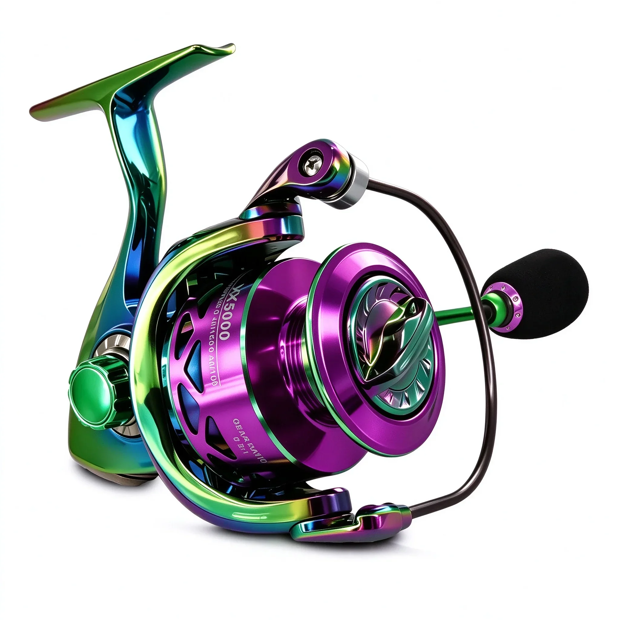 Metal Spinning Reel Chameleon Iridescent Color Shallow Spool Ultralight Micro Lure Long Casting Surf Saltwater Sea Fishing