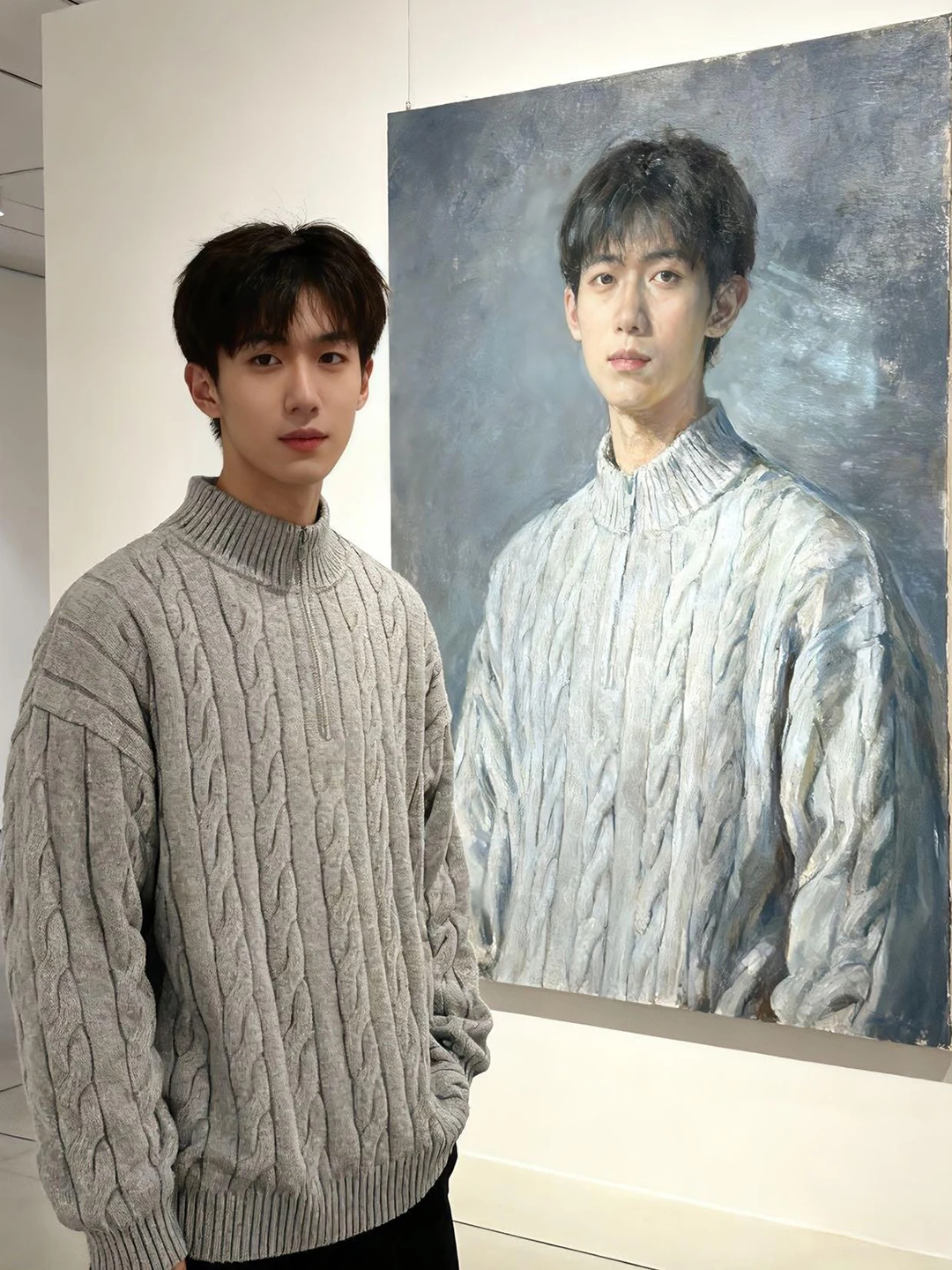 

Мужской вязаный свитер на молнии с высоким воротником, базовый слой, свободный крой, теплый, с длинными рукавами, зимний, в стиле кэжуал