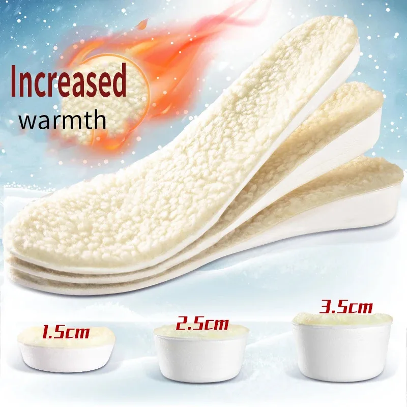 Height Increased Thermal Insole Memory Foam Breathable Unisex Keep Warm Shoes Inner Sole Shoe Insert Comfort Heightening Insoles