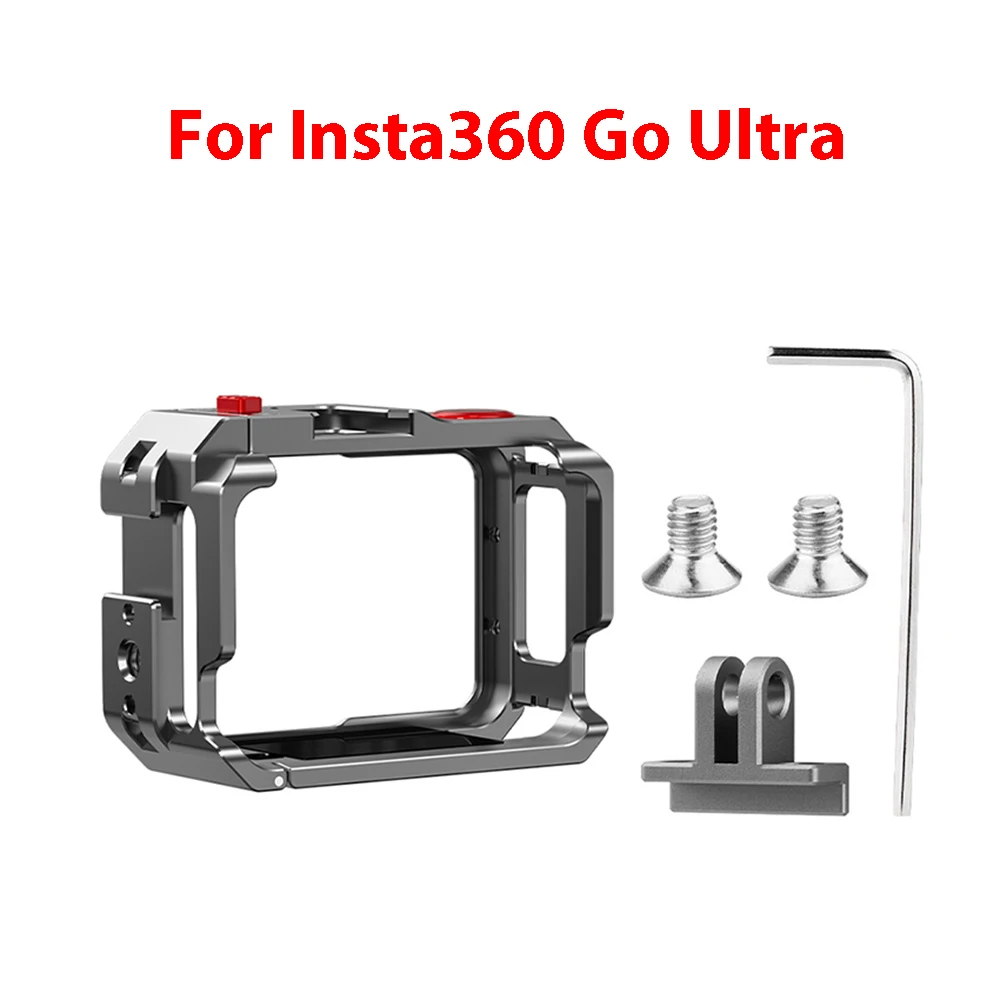 

For Insta360 Go Ultra Aluminum Alloy Rabbit Cage Metal Protective Frame Expandable Camera Cage Accessories