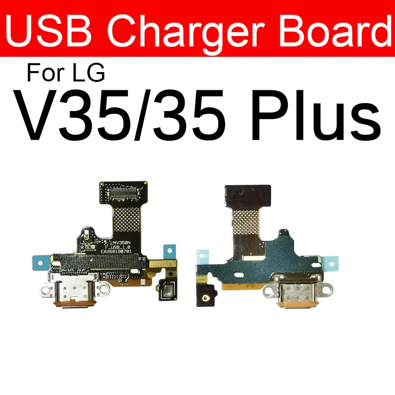 For LG V30 V35 V35 Plus V40 V50S USB Charger Port Flex Cable USB Charging Dock Board with Microphone Connector Flex Cable