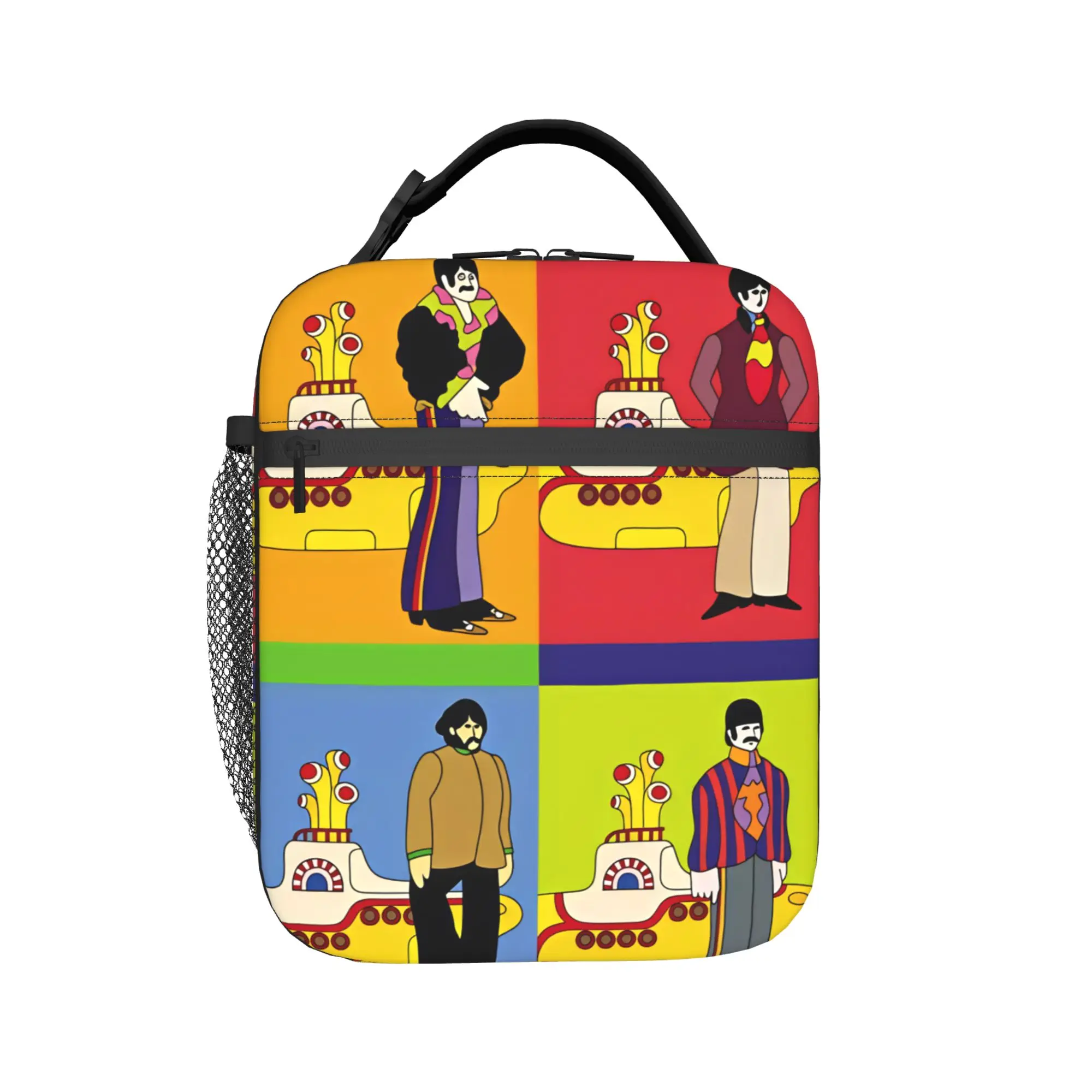 Beatle Yellow Submarine Lunch Bag, Musikalbum, Schul-Lunchbox für Männer, lässige Tragetasche, Lebensmitteltaschen, wasserdichte Kühltasche mit Reißverschluss – Detail 2