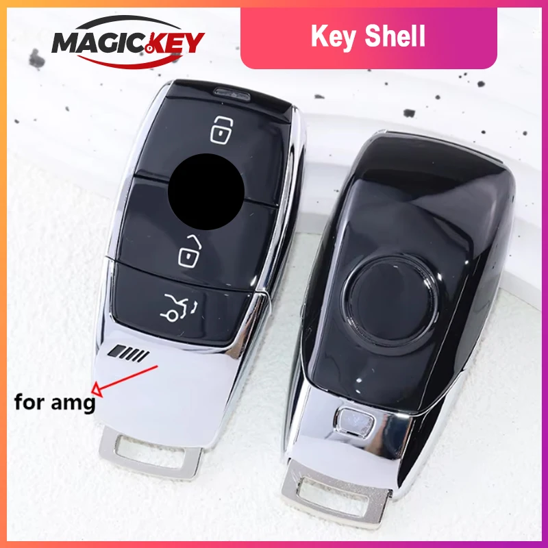 

MAGICKEY 3 Buttons Car Smart Card Key Case Shell for Mercedes for Benz A C E S G Class GLC CLE CLA GLB W177 W205 W213 W222 AMG