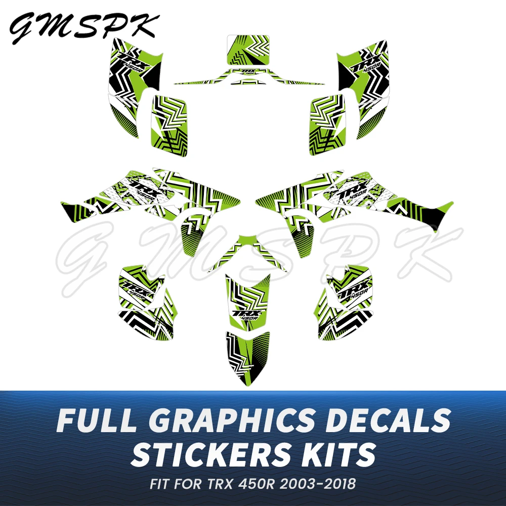 

ATV Decoration Graphics Background Decals Stickers Kits Fit for Honda TRX450R FourTrax TRX 450R TRX 450 R 2003-2018