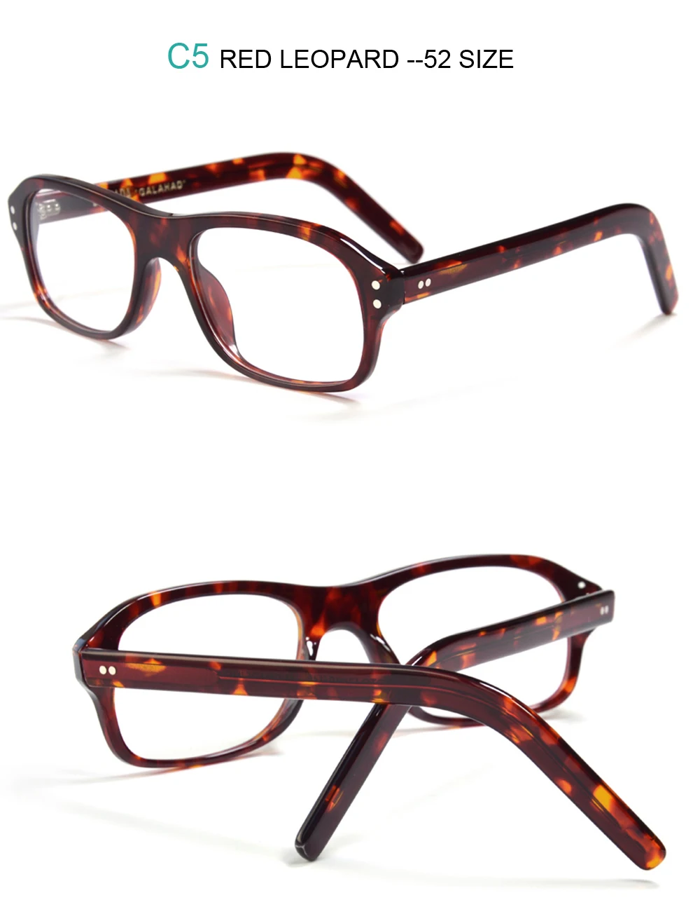 Kingmen Brillengestell für Männer Agent Eggsy Cosplay Brillenbrille Retro Rechteckige handgemachte Acetat verschreibungspflichtige Brille – Detail 12