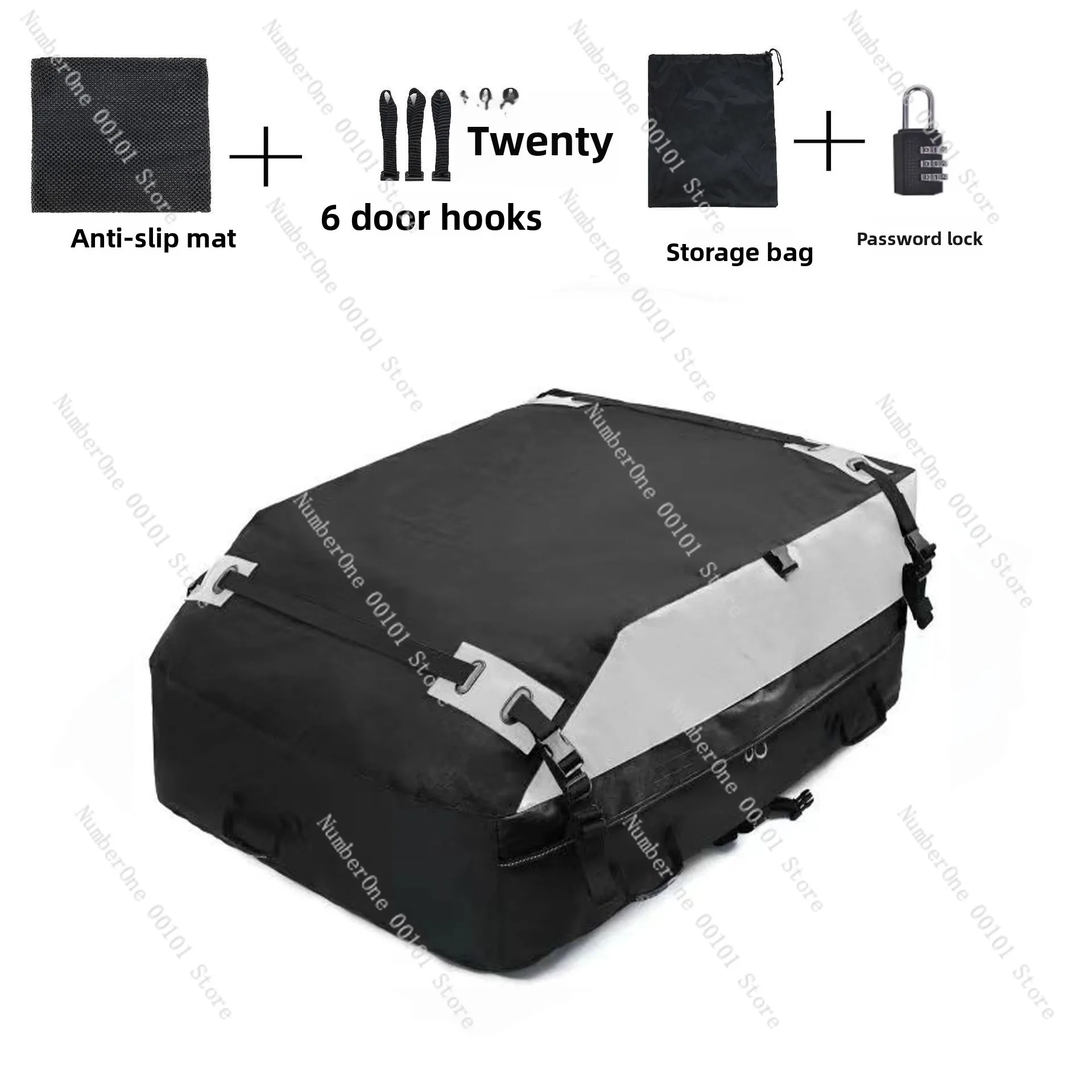 Spot voltage sewn roof bag large capacity waterproof and wear-resistant roof bag car travel bag