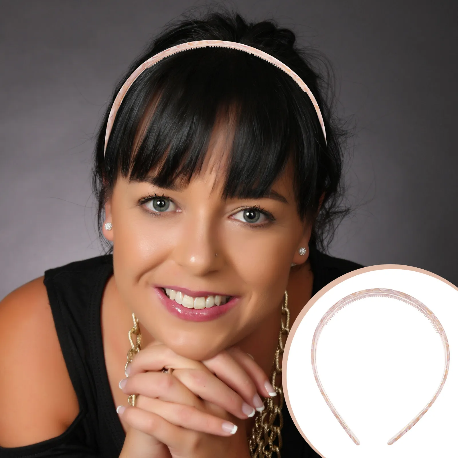 

1 шт. Нескользящая повязка для волос с узором, легкая декоративная повязка для умывания и душа, аксессуар для волос для повседневного использования и путешествий