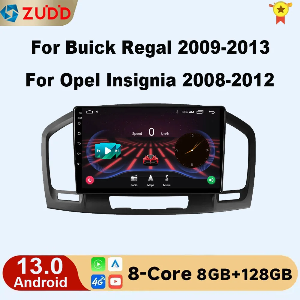 

Android 13 2din Car Radio For Buick Regal 2009-2013/Opel Insignia 2008-2012 Auto Video Player Navigation Carplay Autoradio