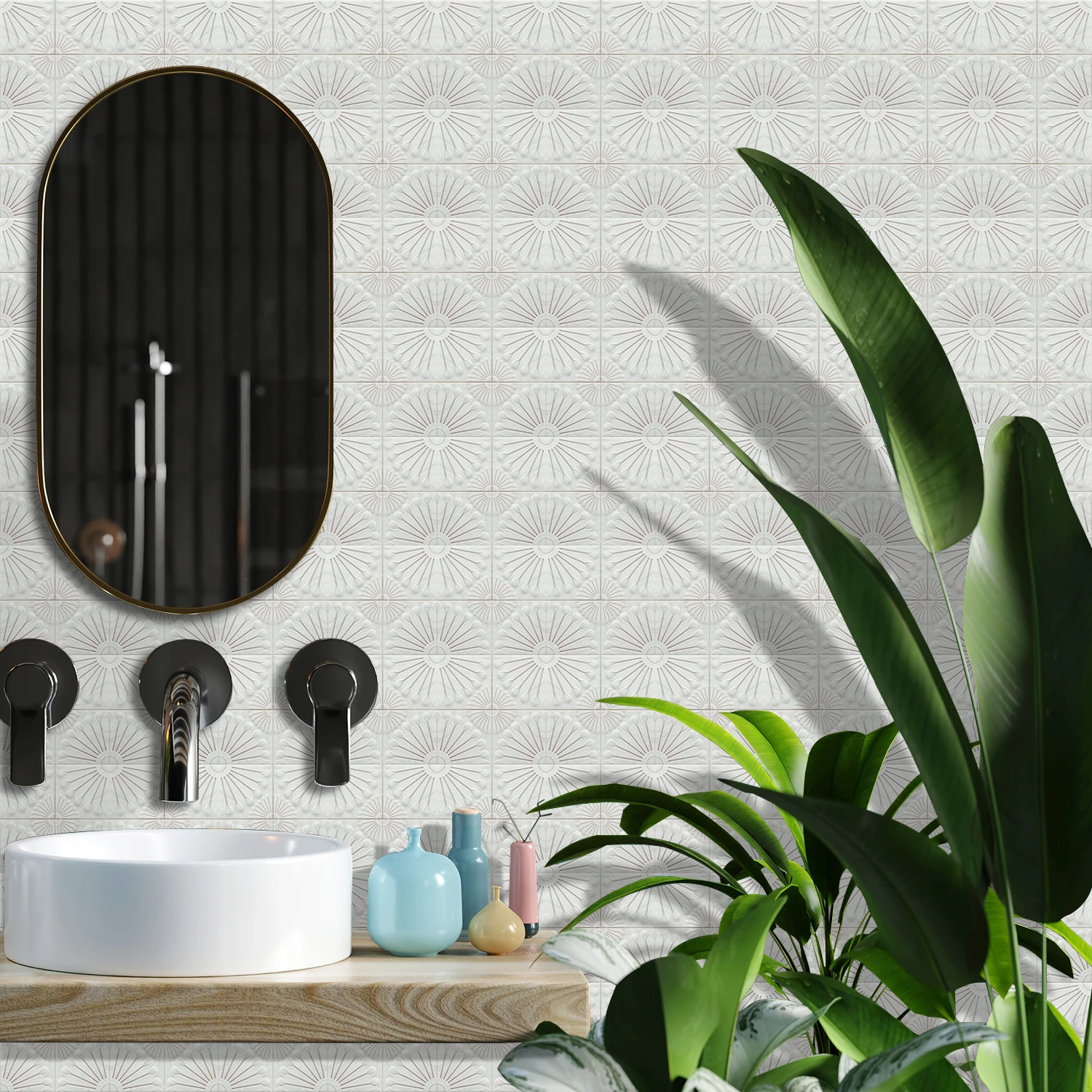 10 шт. Наклейки на стену из се – обзор и цена Home Bathroom Floor Tiles