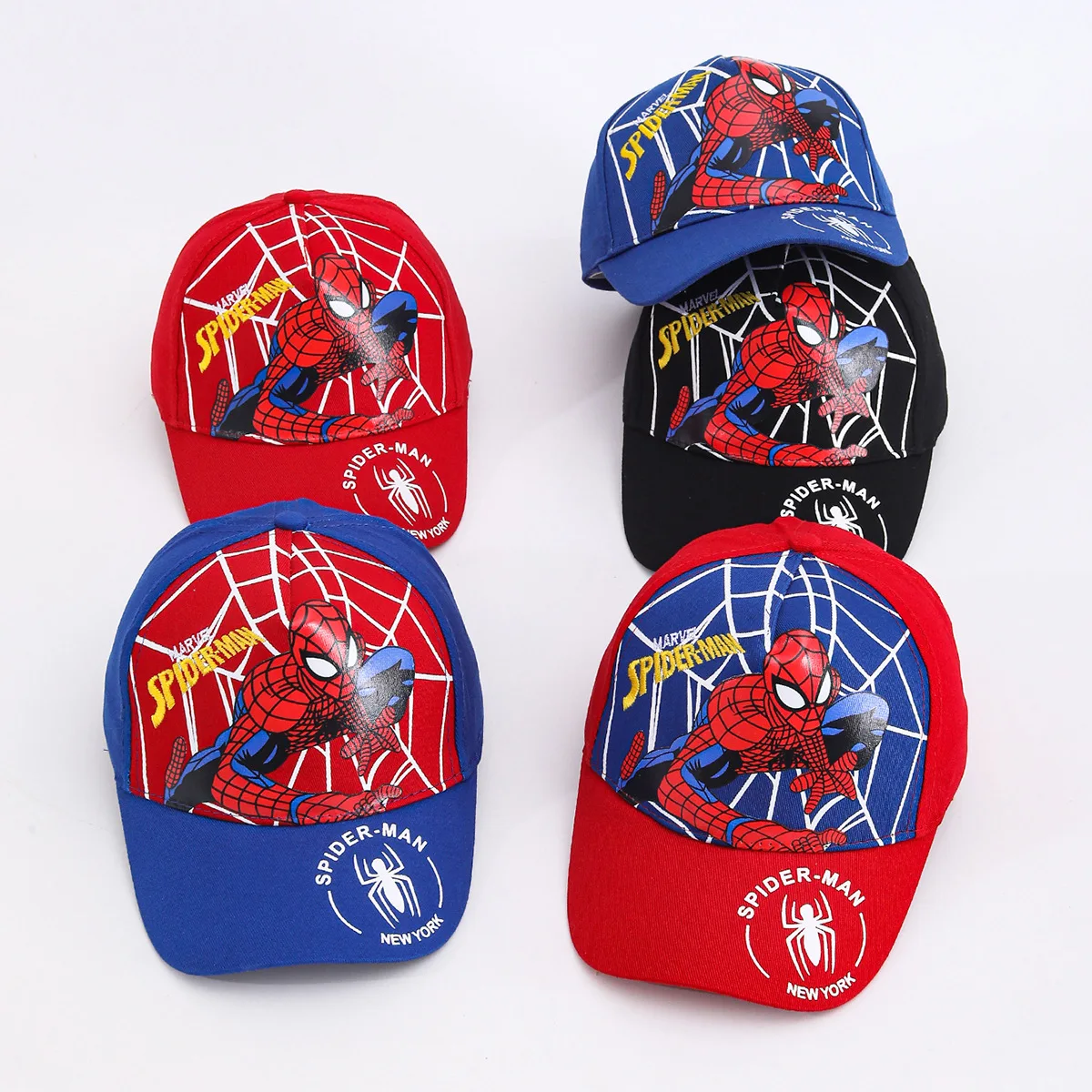 

Marvel Boys' Duck Tongue Hat Spider Man Cartoon Children's Baseball Hat Children's Hat