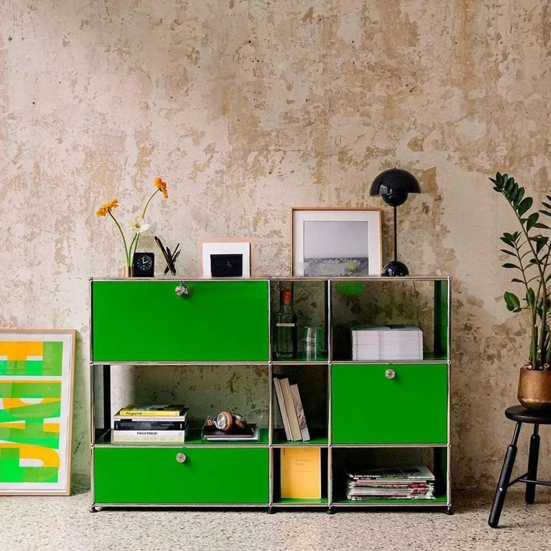 * D % estante de libros verde acrílico organizador rincón interior sala de estar Industrial revistero esquina Estanteria salón muebles modulares