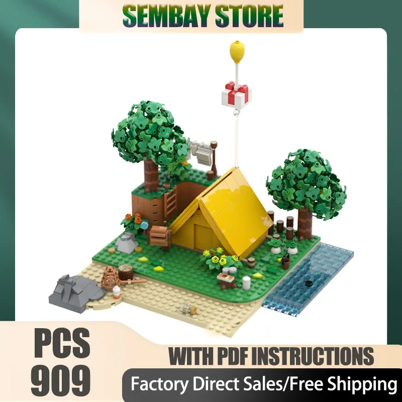 Modulare Stadt Gebäude Modell Moc Gebäude Ziegel Modulare Dorfzelt Modell Technologie Blöcke Weihnachten DIY Spielzeug Bau Geschenk