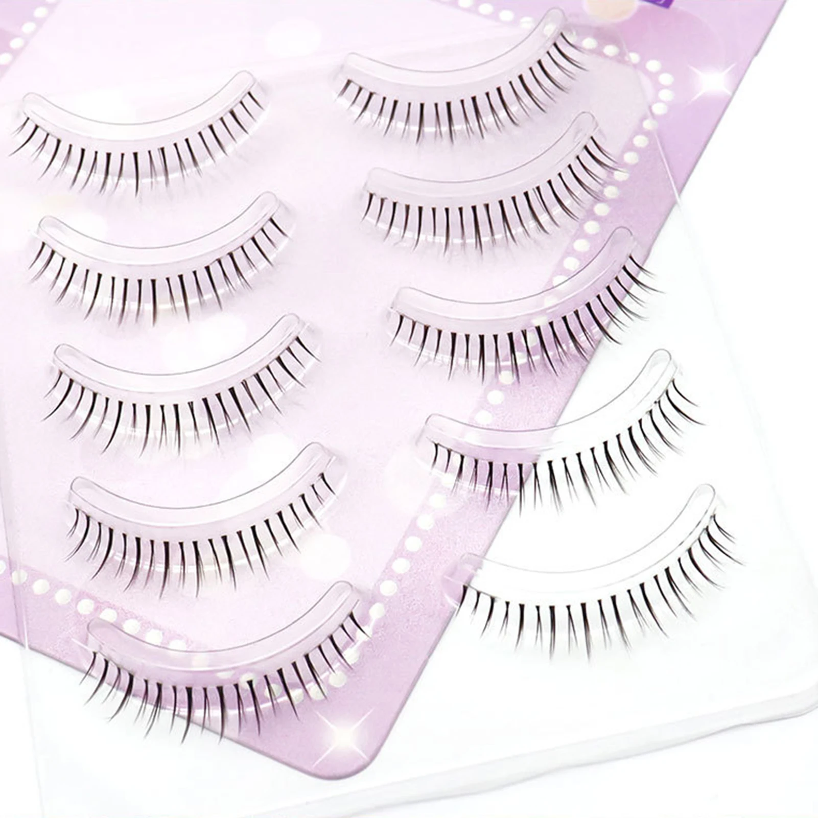 رموش صناعية سفلية كاملة الشريط رفيعة رموش سفلية واقعية للعمل وحفلات أعياد الميلاد والسفر