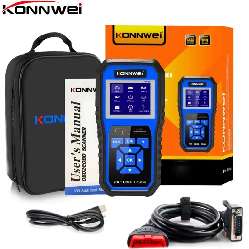 

Professional Scanner OBD2 Diagnostic Tool Code Reader KW450 for VAG Car VW Audi ABS Airbag Oil ABS EPB DPF SRS TPMS Reset