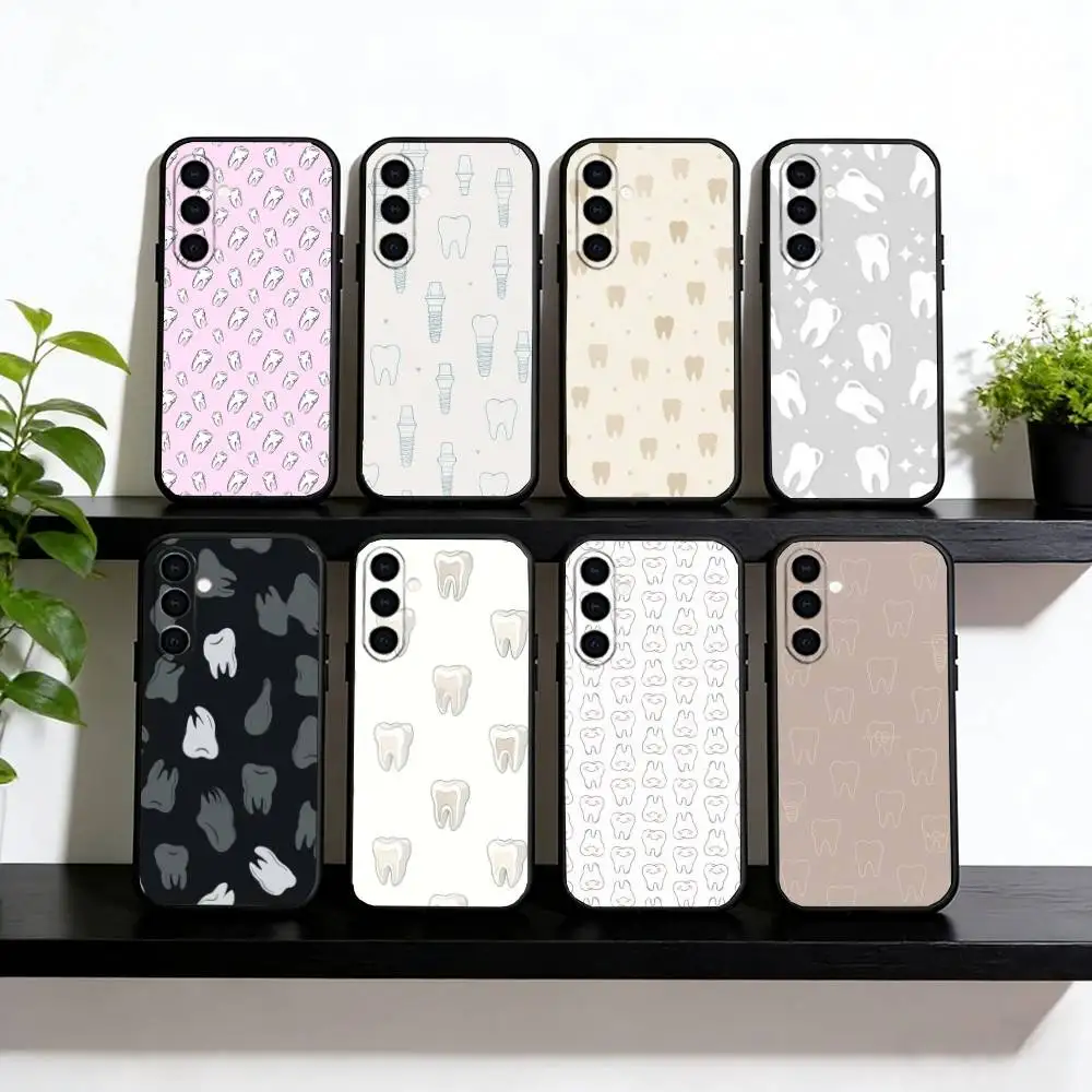 

Dentist Teeth Tooth Collage Phone Case For Samsung Galaxy A73,A72,A71,A70,A53,A52,A51,Others Soft Black Cover